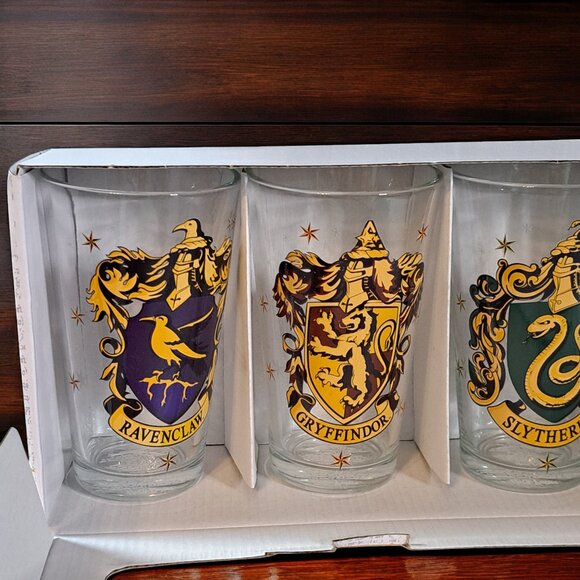 harry potter wizarding world glassware set of 4 16 ounce new - Picture 10 of 11